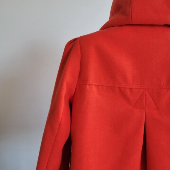 H&M Women's Hooded Red/Orange Short Women’s Zip Up Jacket – Size US 10 - Picture 13 of 16